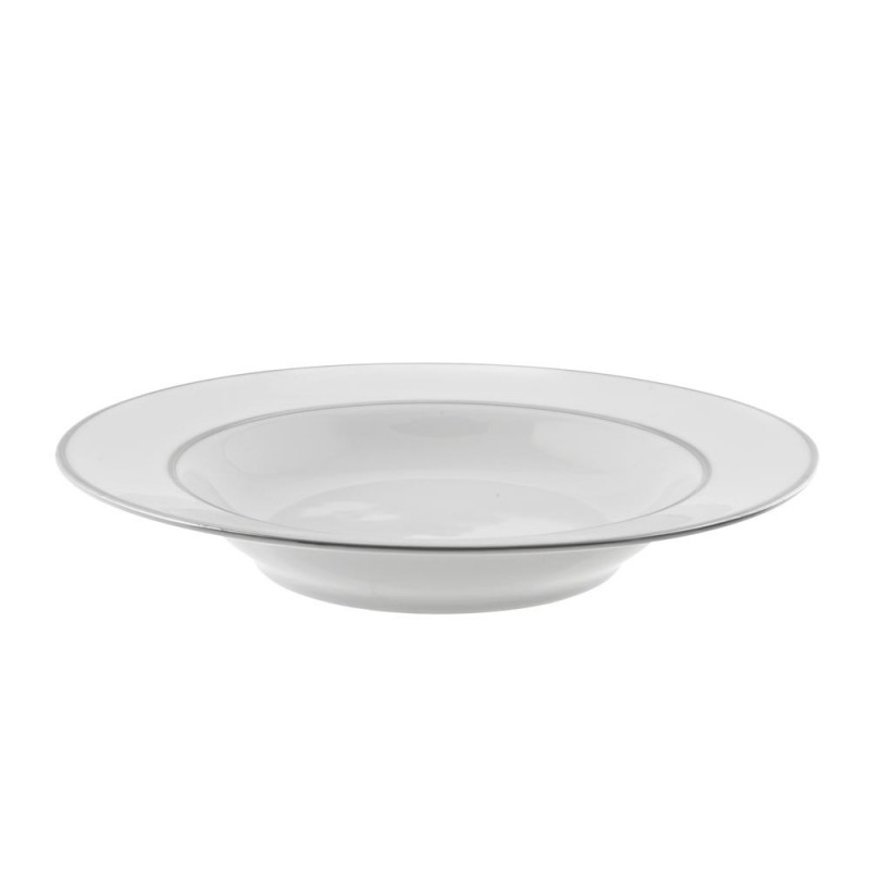 China Platinum Rim White Bowl 9&#8243; Soup/pasta