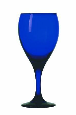 Glass Stem Wine Cobalt Blue