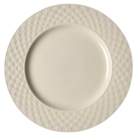 China Ivory Basket Weave Plate Dinner 10.5&#8243;
