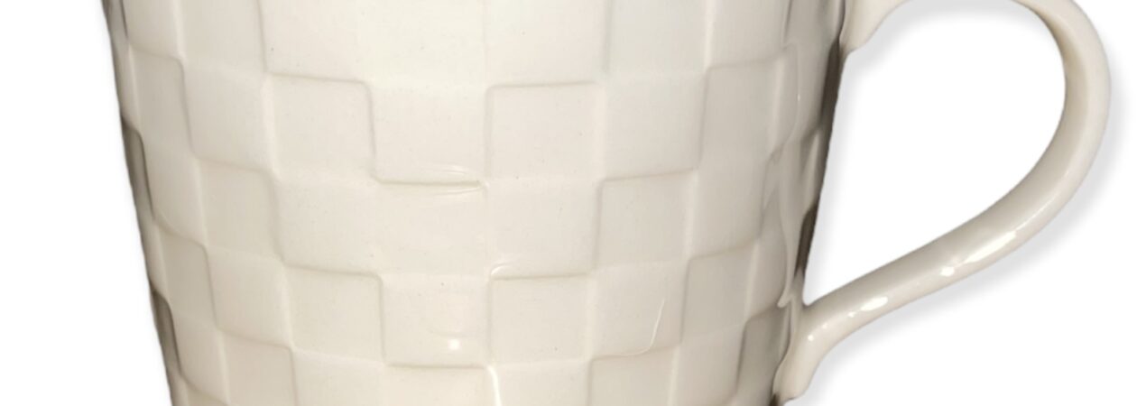 China Ivory Basket Weave Cup, 6oz