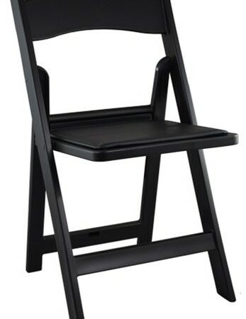 Chair &#8211; Resin Folding With Pad &#8211; Black