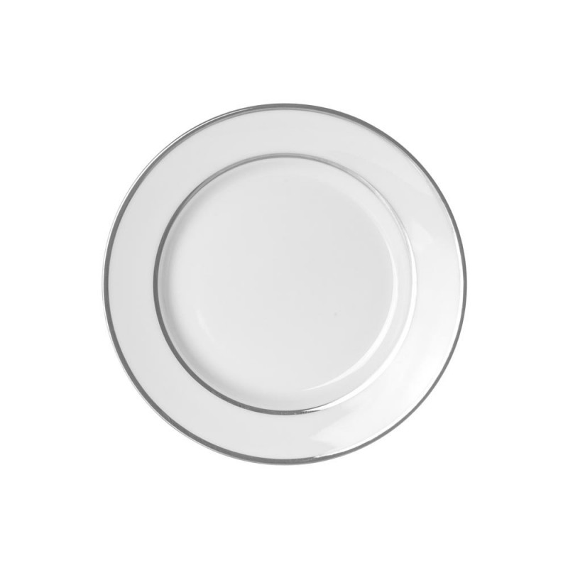 China Platinum Rim White Plate 7.5&#8243; Salad/dessert