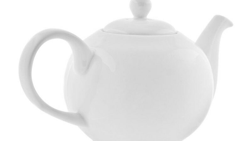 China White Teapot 36oz