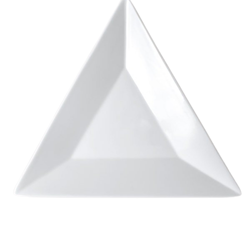 China Contemporary White Triangle Plate 8&#8243;