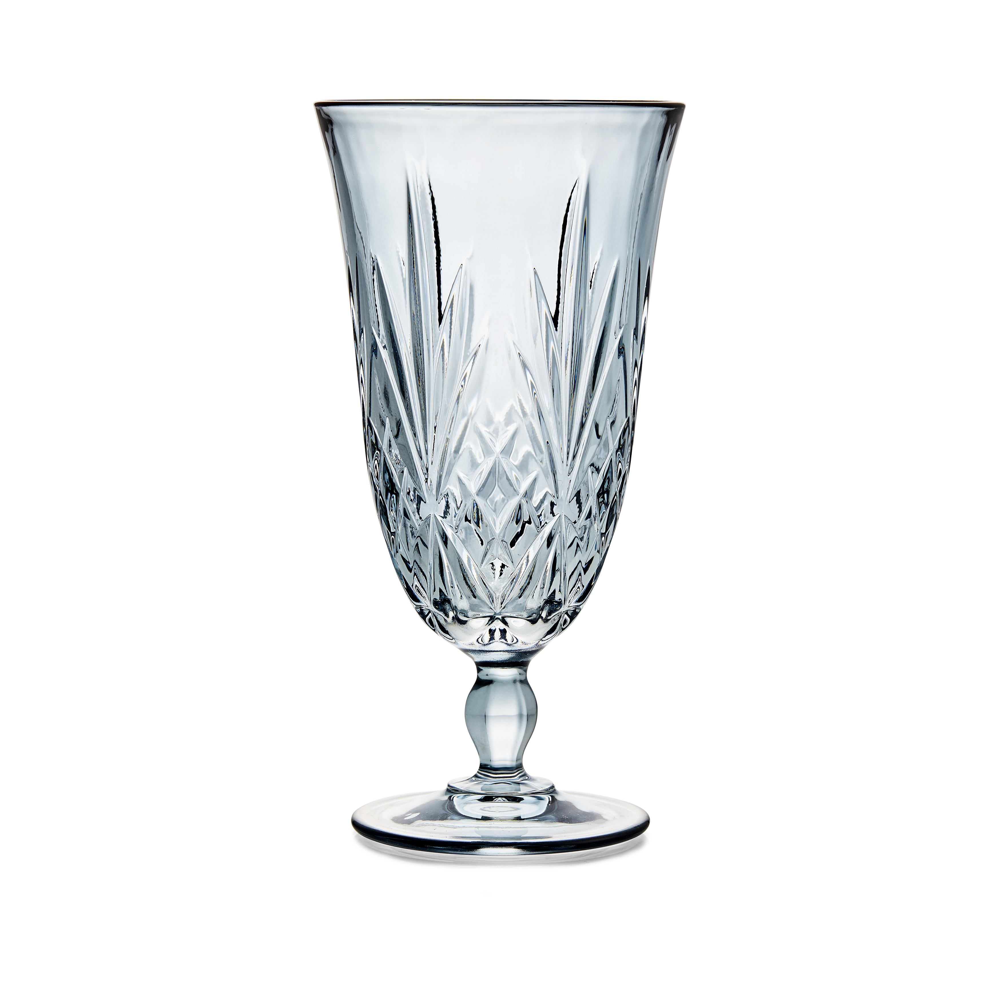 Glass St. Charles Stem Goblet Water Indigo 13.5 Oz